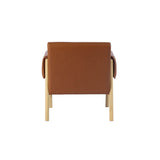 5. "Forest Club Chair - Saddle: Relax in style with this classic leather armchair"