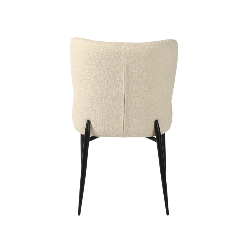5. "Trevi Dining Chair in chic white faux leather with ergonomic design"