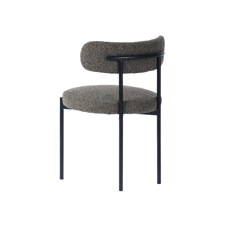 5. Luxurious Cleo Dining Chair - Brown Boucle with high-quality upholstery