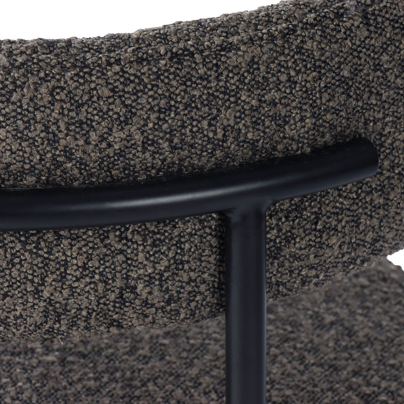 7. Cleo Dining Chair - Brown Boucle with ergonomic design for optimal comfort