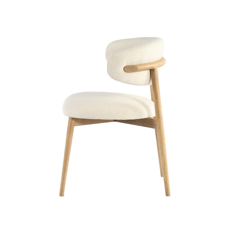 3. "Medium-sized image of Milo Dining Chair - Savile Flax showcasing its modern aesthetic"