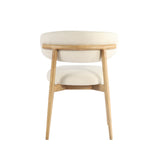 5. "Image of Milo Dining Chair - Savile Flax displaying its sleek silhouette and high-quality craftsmanship"