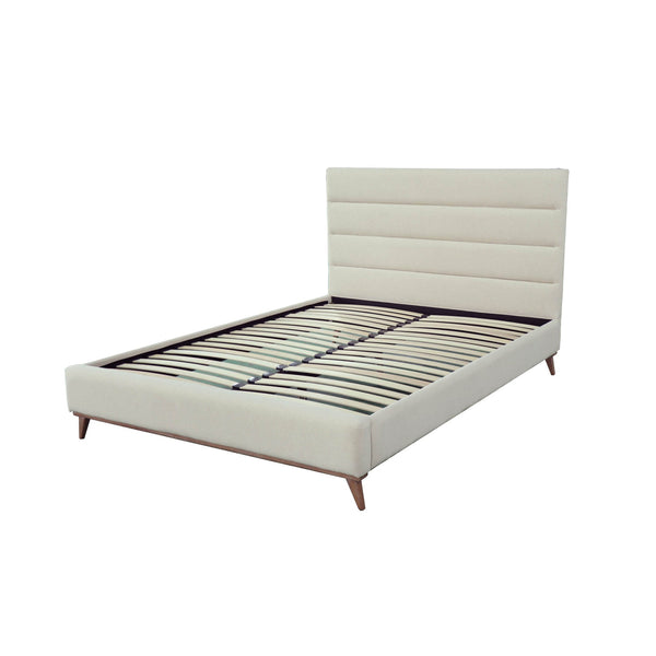 1. "Livorno Queen Bed - Elegant and sturdy wooden frame with a comfortable mattress"