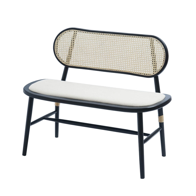 1. "Dawson Small Bench with Upholstered Seat - Perfect for Entryways and Hallways"
