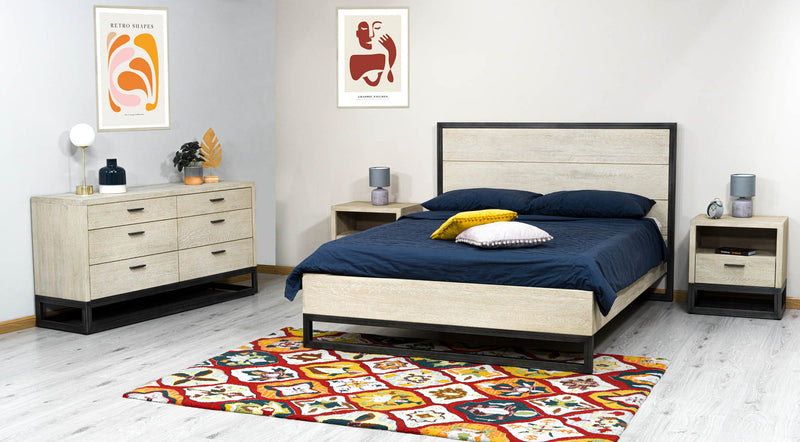 12. "Enhance your bedroom with the Starlight 6 Drawer Dresser's elegant design"