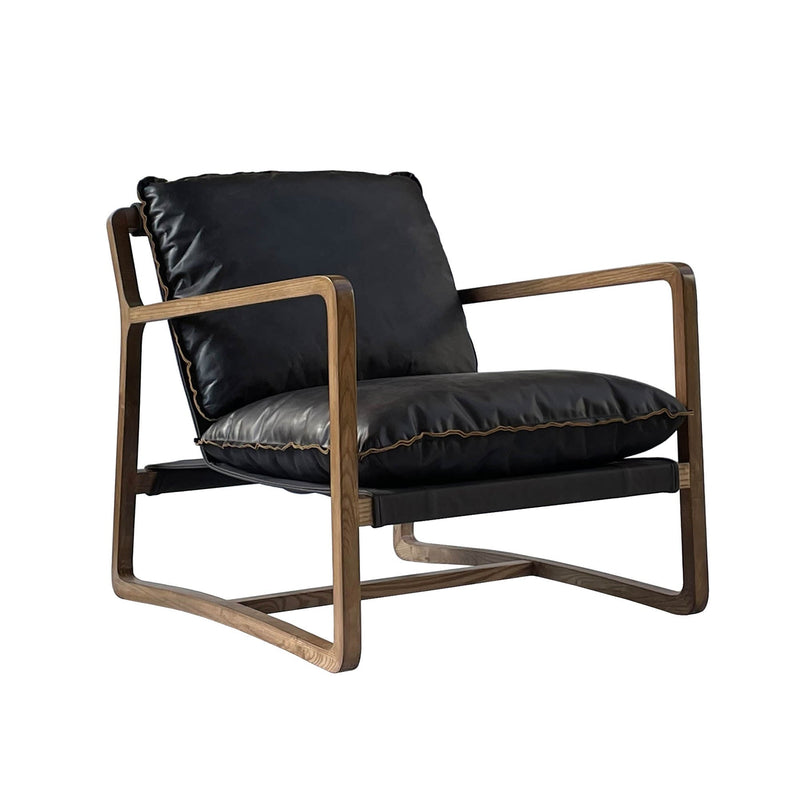 1. "Relax Club Chair - Black Leather With Black Pu Frame: Luxurious and Comfortable Seating"