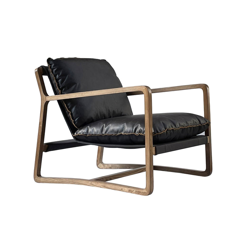 3. "Black Pu Frame Club Chair: Sleek and Modern Design for Ultimate Comfort"