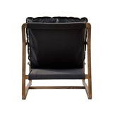 6. "Comfortable Black Leather Club Chair: Ideal for Relaxation and Leisure"
