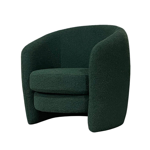 1. "Dune Club Chair - Forest Green in a modern living room"