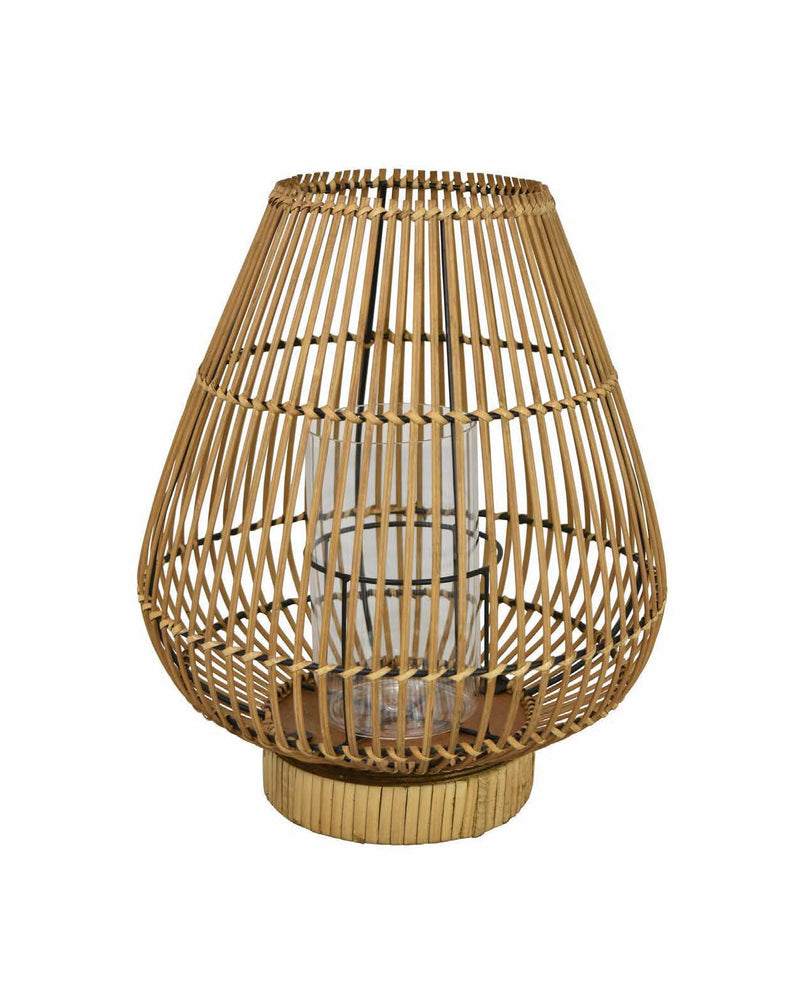 Tall Rattan Candle Holder