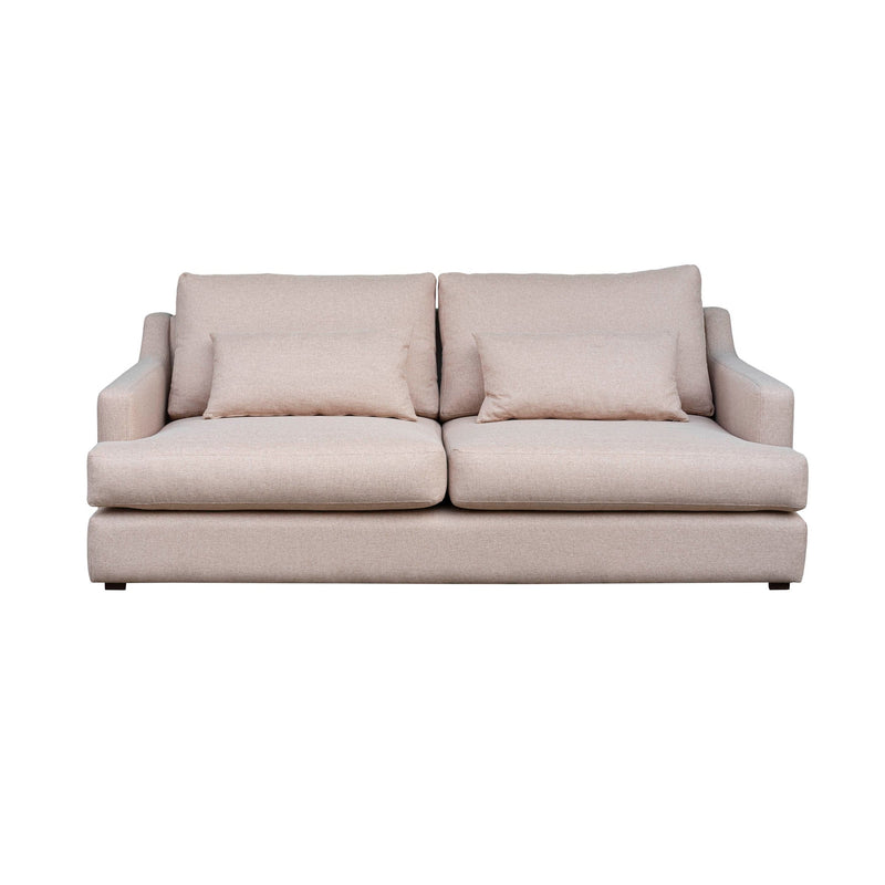 2. "Comfortable Tanner Sofa with plush cushions and wide seating area"