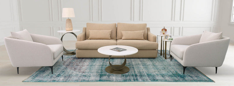 9. "Durable Tanner Sofa with solid hardwood frame and reinforced stitching"
