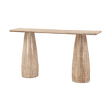 1. "Truffle Console Table with sleek design and ample storage"