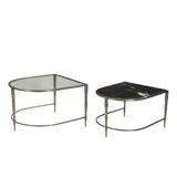 2. "Capella Coffee Table (Set Of 2) - Sturdy metal frame with a stylish black finish"