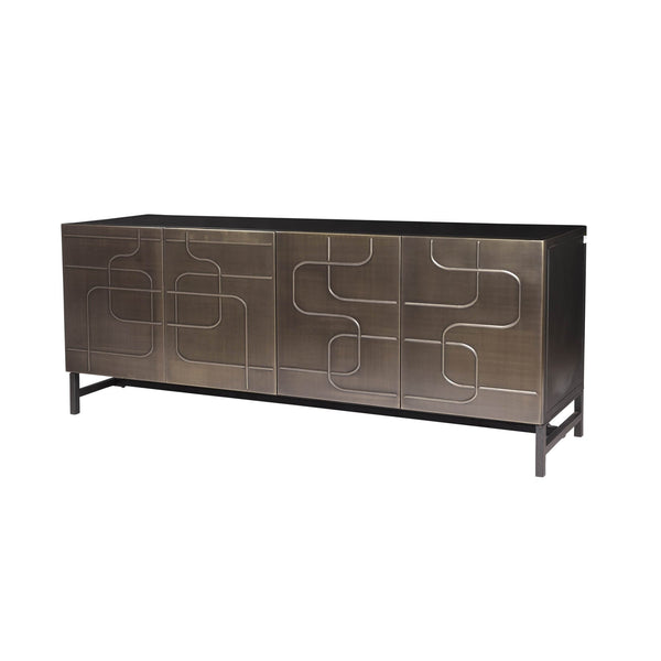 1. "Modern black Matrix Sideboard with ample storage space"
