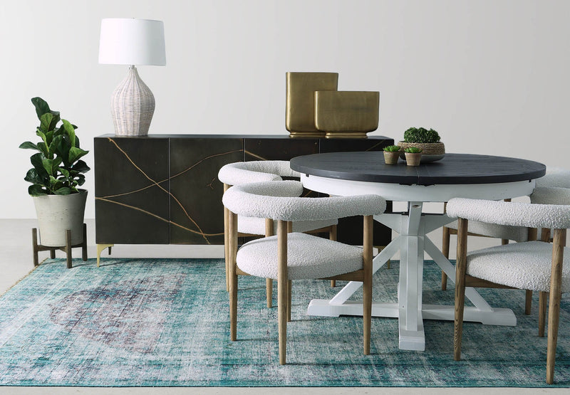 9. "Sleek Kiara Sideboard with a medium-sized footprint, ideal for smaller spaces"