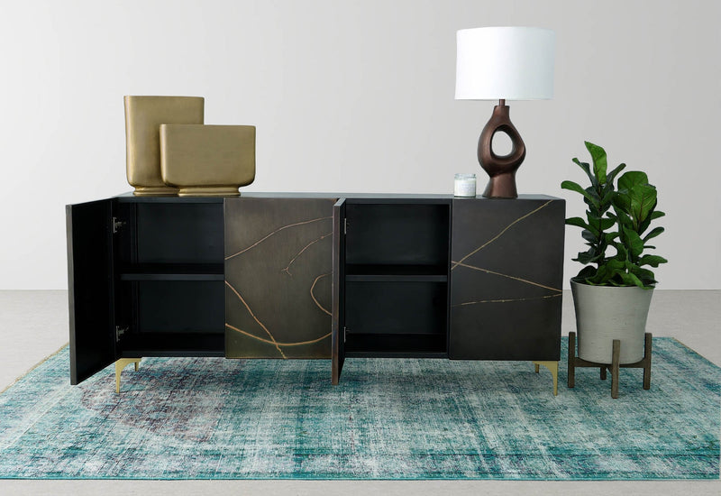 6. "Versatile Kiara Sideboard suitable for both contemporary and traditional interiors"