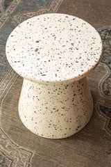 6. "Terrazzo-inspired medium-sized concrete side table"
