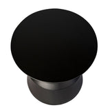 3. "Hourglass Shaped Concrete Side Table in Black, durable and stylish furniture"