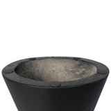 5. "Sturdy Black Concrete Hourglass Side Table, adds a touch of elegance to your space"