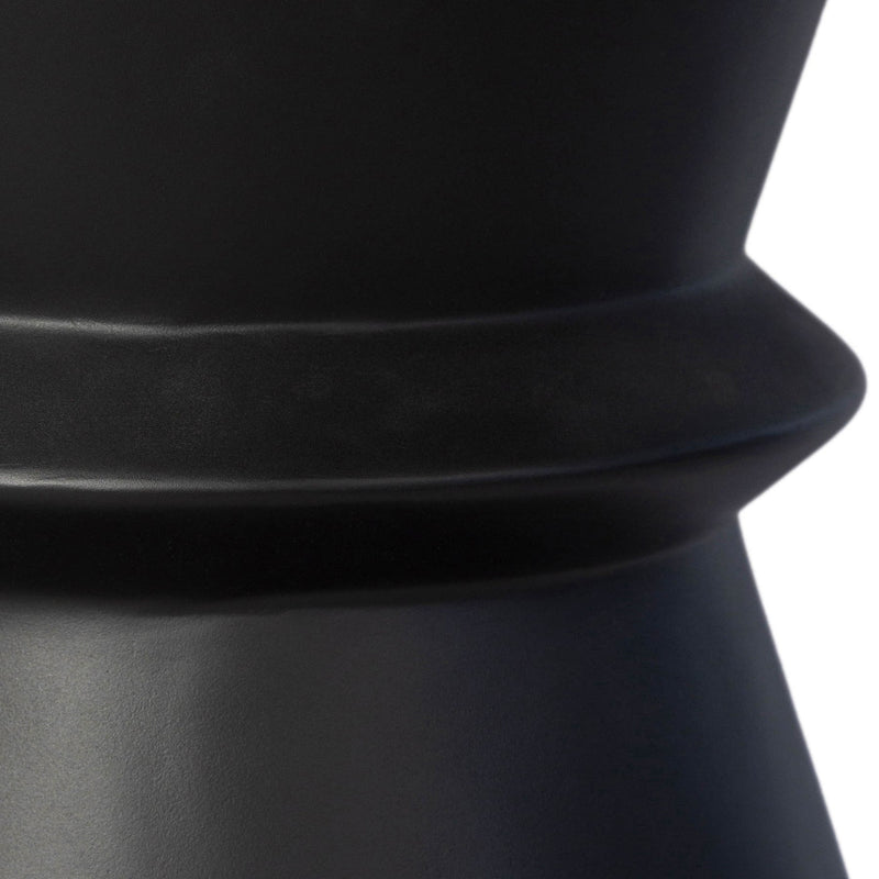 6. "Modern Black Concrete Side Table, versatile and functional addition to your home decor"