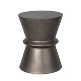 1. "Concrete Hourglass Side Table - Bronze with sleek design and sturdy construction"