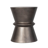 2. "Bronze Concrete Hourglass Side Table - perfect addition to any modern living space"