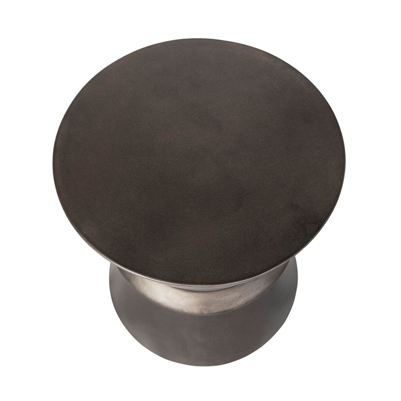 3. "Medium-sized Concrete Hourglass Side Table - Bronze finish for a touch of elegance"