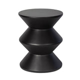 1. "Concrete Inverted Side Table - Black with sleek design and sturdy construction"