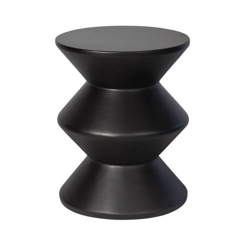 1. "Concrete Inverted Side Table - Black with sleek design and sturdy construction"