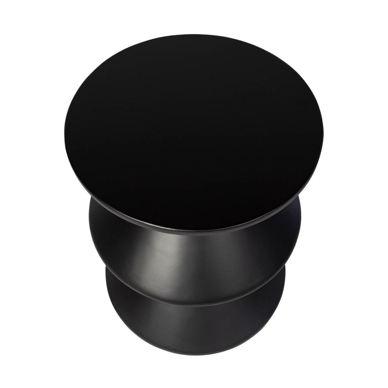 3. "Stylish Concrete Inverted Side Table - Black with versatile functionality"