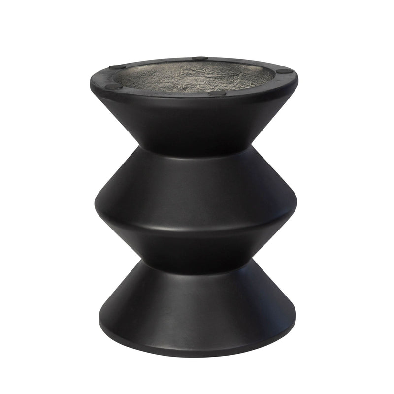 4. "Durable Concrete Inverted Side Table - Black for long-lasting use"
