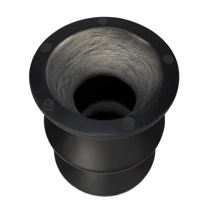 5. "Minimalist Concrete Inverted Side Table - Black for a clean and organized look"