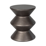 1. "Concrete Inverted Side Table - Bronze with unique geometric design"