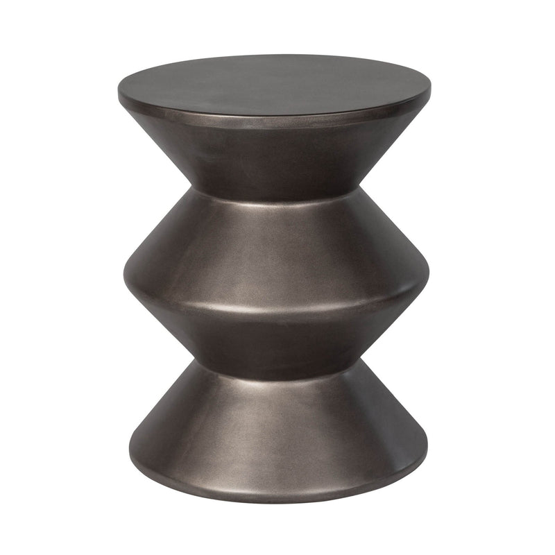 1. "Concrete Inverted Side Table - Bronze with unique geometric design"