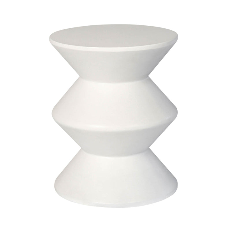 1. "Concrete Inverted Side Table - White with sleek design and sturdy construction"