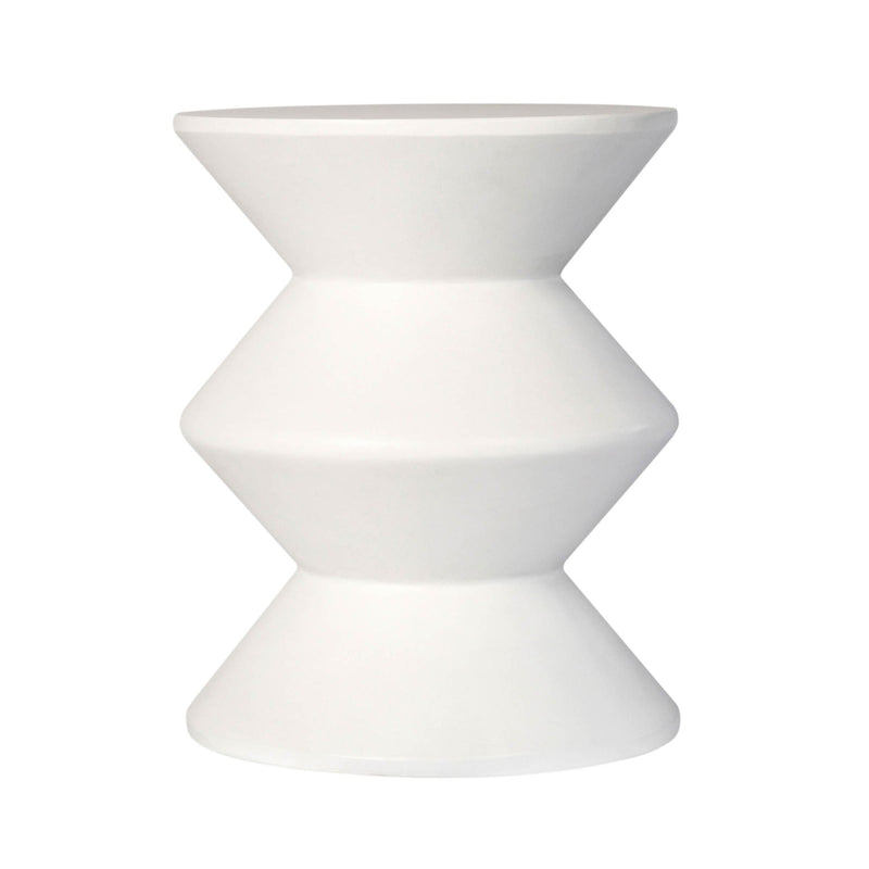 2. "Modern Concrete Inverted Side Table - White for contemporary interiors"