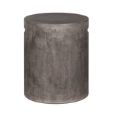 2. "Stylish and durable concrete side table with handle - Dark Grey"