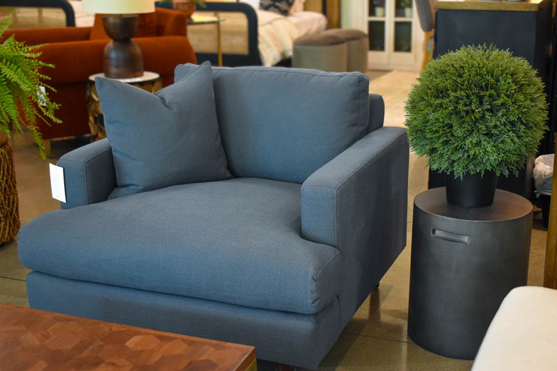 4. "Dark Grey concrete side table with handle, adds a contemporary touch to any space"