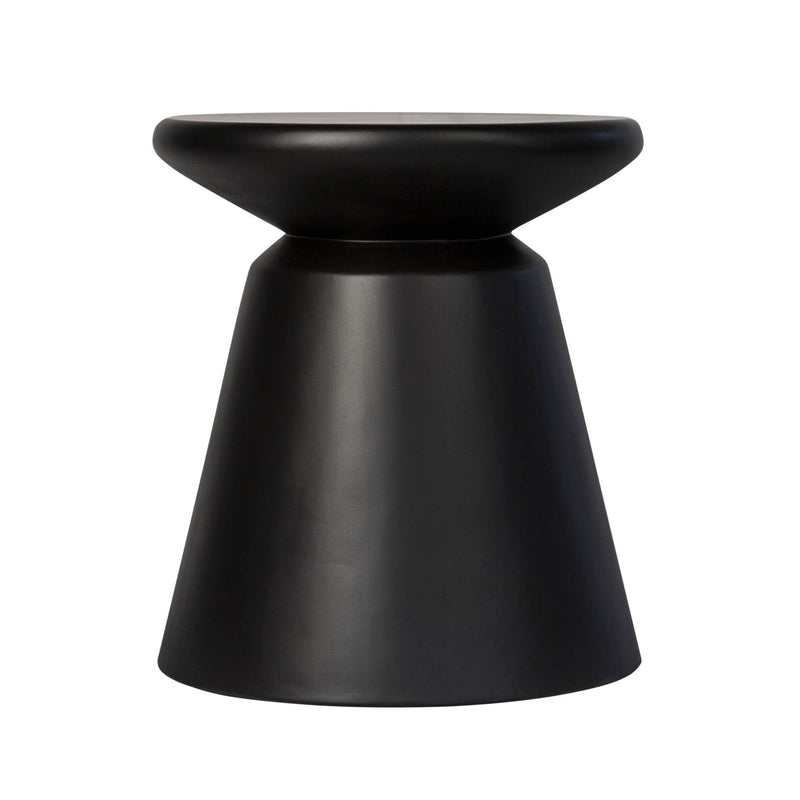 2. "Black concrete mineral side table - durable and stylish furniture"