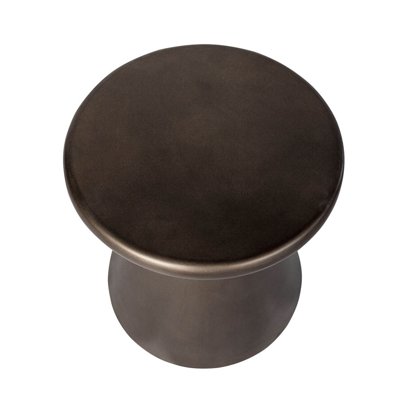 3. "Medium-sized bronze concrete mineral side table for modern interiors"