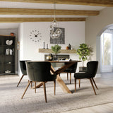 2. "Elegant Mila Dining Chair - Black Velvet for stylish and luxurious dining spaces"