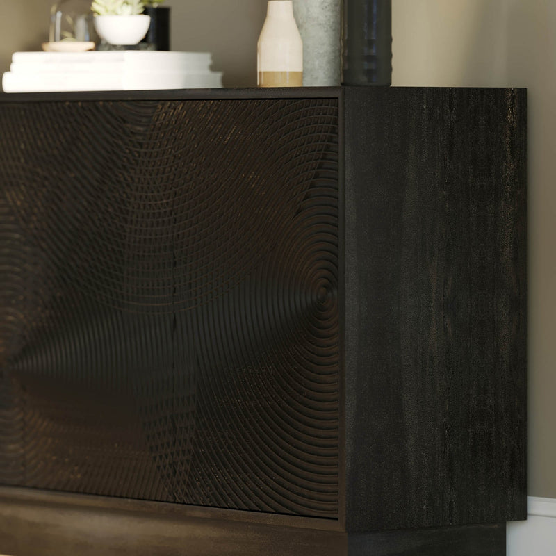 11. "Modern Spiral Sideboard with minimalist aesthetic"