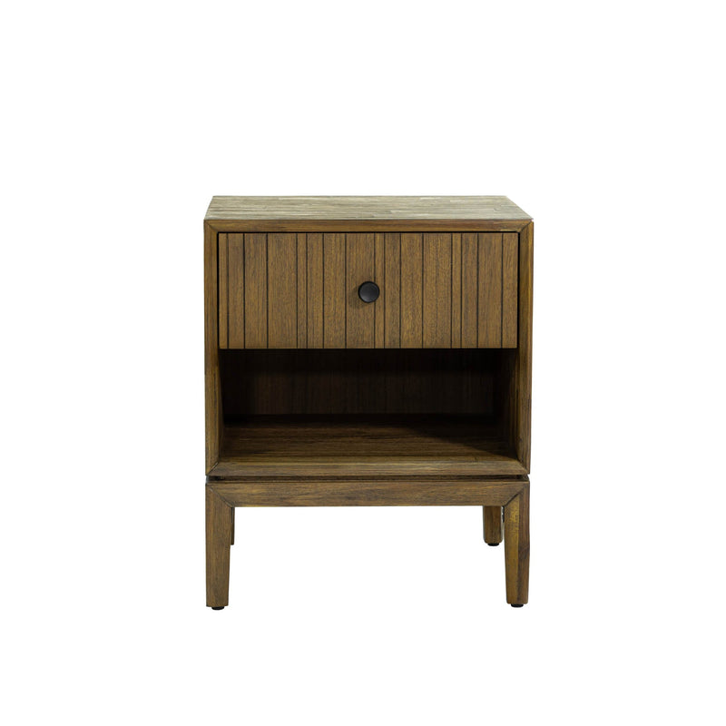 2. "Modern West Nightstand with ample storage space"
