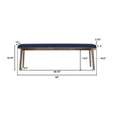 5. "West Bench 59" - Timeless and Chic Dining Table with a Natural Wood Finish"