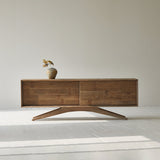 4. "Stylish Meridian Sideboard crafted from high-quality wood and finished with a rich stain"