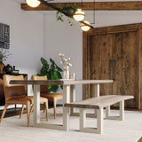 7. "Upgrade your dining room with the elegant Vinegar Matte Taj Dining Bench"